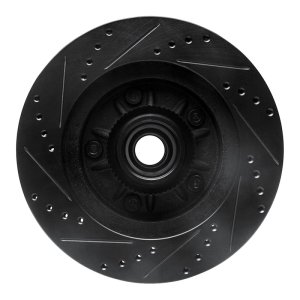 Ford F-150 Brake Rotor (1) - Front Right - R1 Concepts - Drilled & Slotted - Black - `00-`04